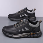 💥 12 HOURS. NO PAIN. Men’s Comfort Leather Outdoor Shoes – Arch Support, Wide Toe Box, Breathable Lining, Lightweight & Slip-Resistant for All-Day Wear