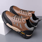 💥 12 HOURS. NO PAIN. Men’s Comfort Leather Outdoor Shoes – Arch Support, Wide Toe Box, Breathable Lining, Lightweight & Slip-Resistant for All-Day Wear