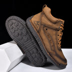 ⏰Limited-Time 70% OFF –Men’s Orthopedic Leather Work Boots – Pain Relief, Waterproof, Non-Slip, Arch & Ankle Support