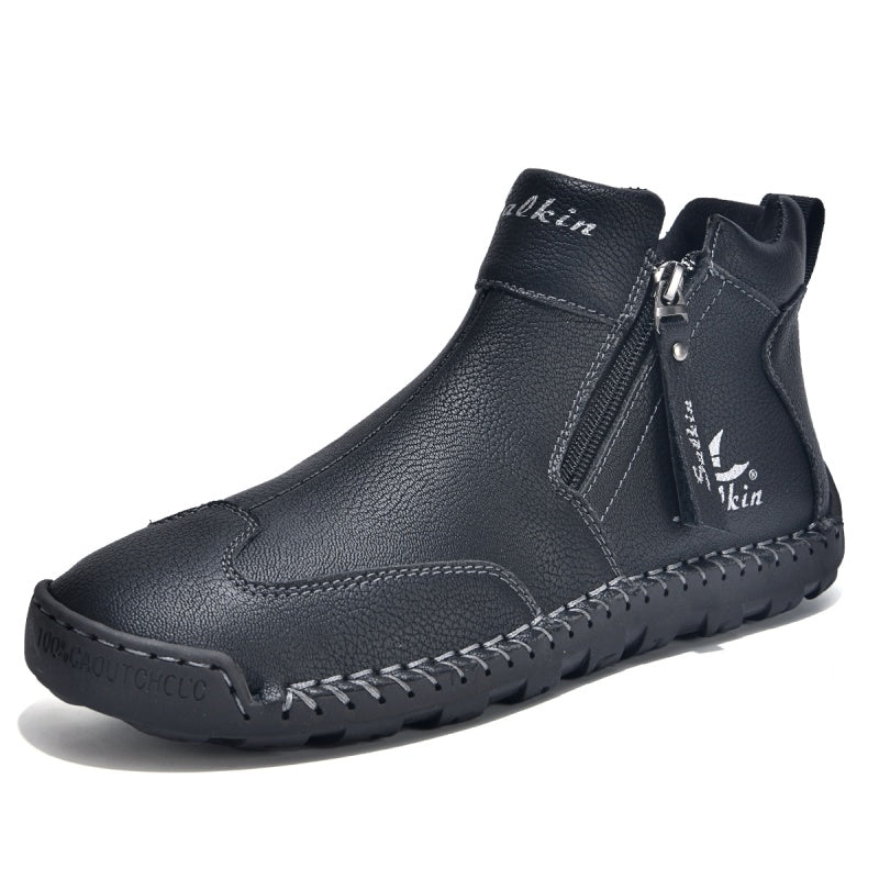 🥇#1 Best-Selling Men's Orthopedic Leather Boots – Waterproof, Arch Support, Slip-Resistant, All-Day Comfort, Pain Relief