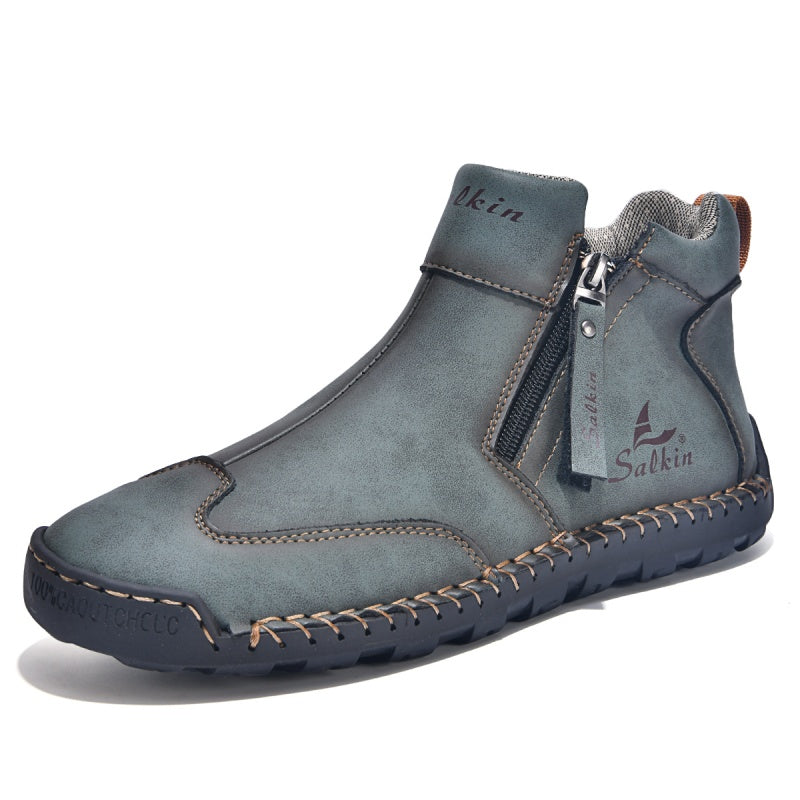 🥇#1 Best-Selling Men's Orthopedic Leather Boots – Waterproof, Arch Support, Slip-Resistant, All-Day Comfort, Pain Relief