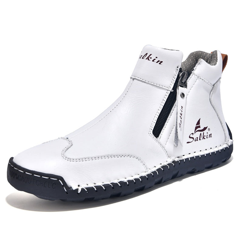🥇#1 Best-Selling Men's Orthopedic Leather Boots – Waterproof, Arch Support, Slip-Resistant, All-Day Comfort, Pain Relief