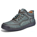 (💥Top Rated Choice) Men’s Handmade Leather Outdoor Shoes – Arch Support, Wide Fit, Comfortable, Rugged Non-Slip Sole for Work & Hiking