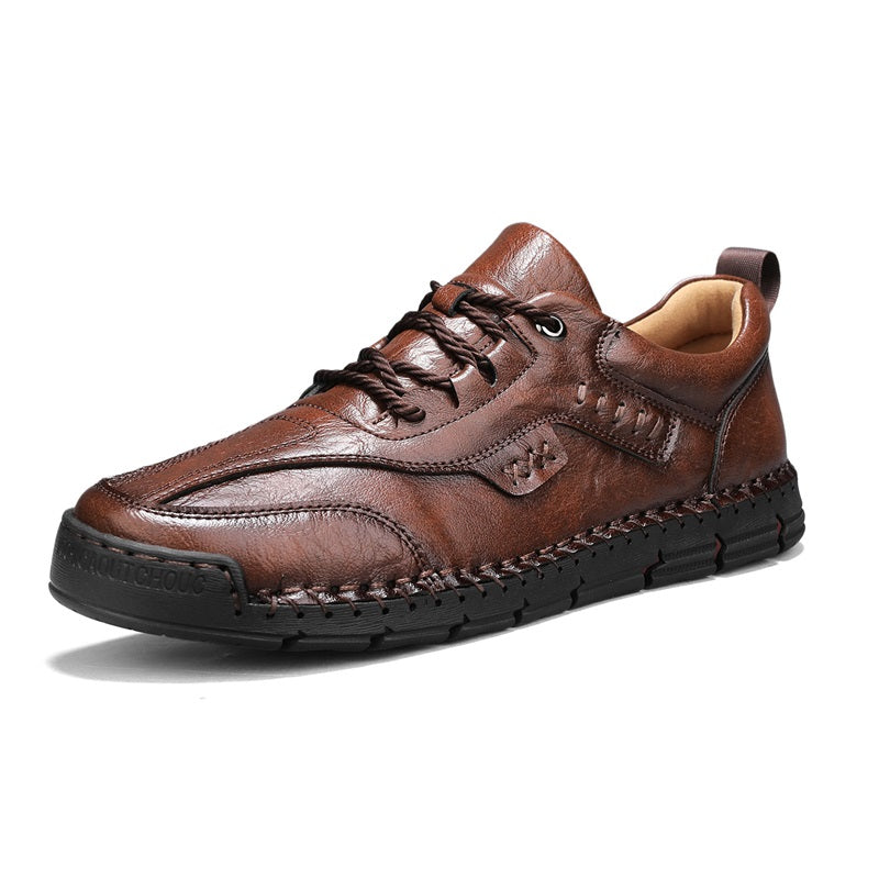 Men’s Handmade Leather Work & Outdoor Shoes – Arch Support, Wide Fit, Comfortable, Rugged Non-Slip Sole for All-Day Wear