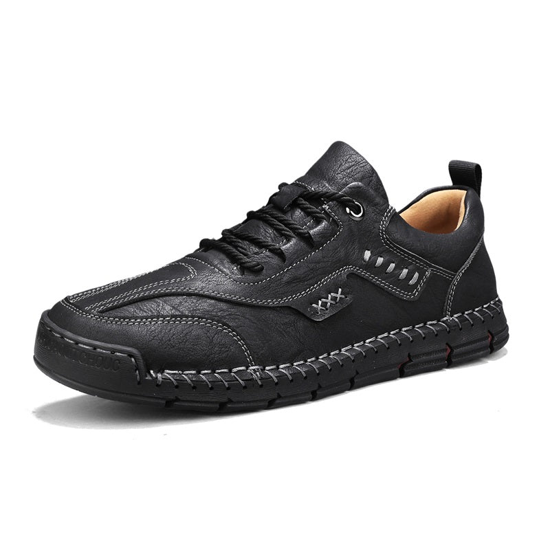 Men’s Handmade Leather Work & Outdoor Shoes – Arch Support, Wide Fit, Comfortable, Rugged Non-Slip Sole for All-Day Wear