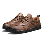Men’s Handmade Leather Work & Outdoor Shoes – Arch Support, Wide Fit, Comfortable, Rugged Non-Slip Sole for All-Day Wear