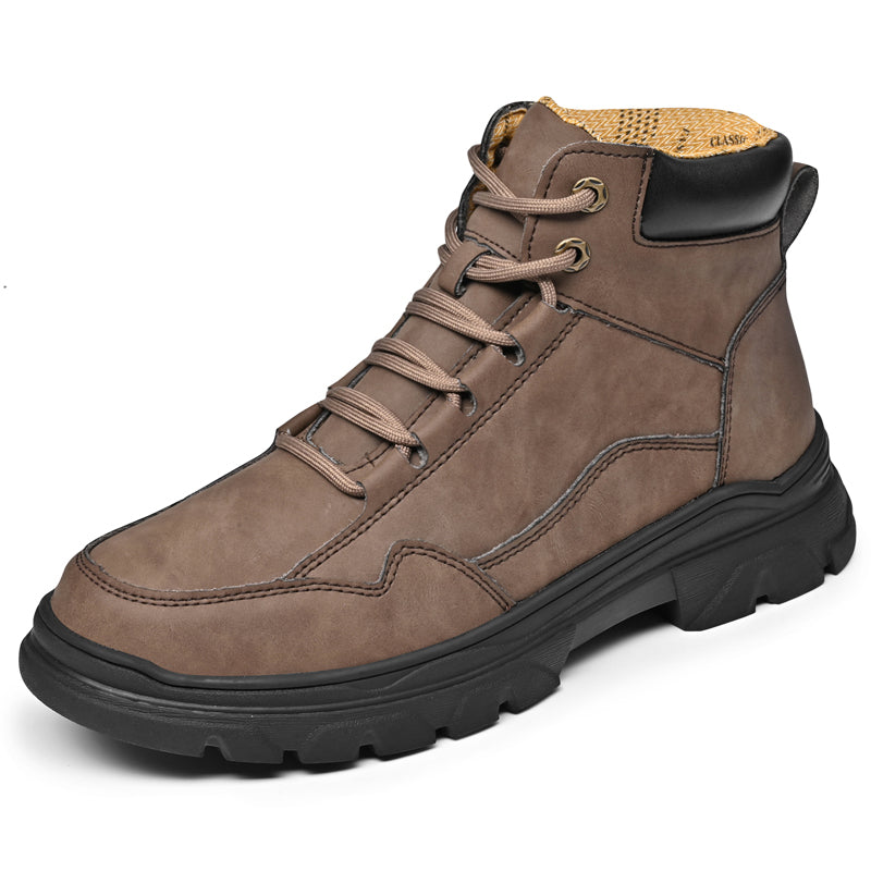 ⏰Limited-Time 70% OFF – Men’s Orthopedic Handmade Leather Driving Boots–Pressure Relief, Waterproof, Slip-Resistant, Wide Toe, Arch&Ankle
