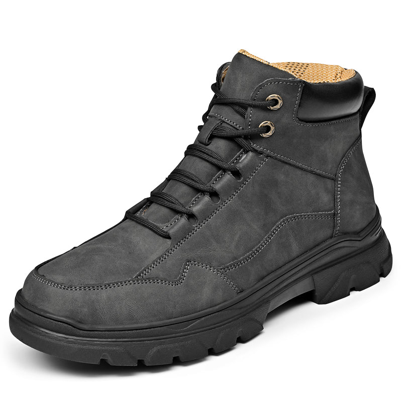 ⏰Limited-Time 70% OFF – Men’s Orthopedic Handmade Leather Driving Boots–Pressure Relief, Waterproof, Slip-Resistant, Wide Toe, Arch&Ankle