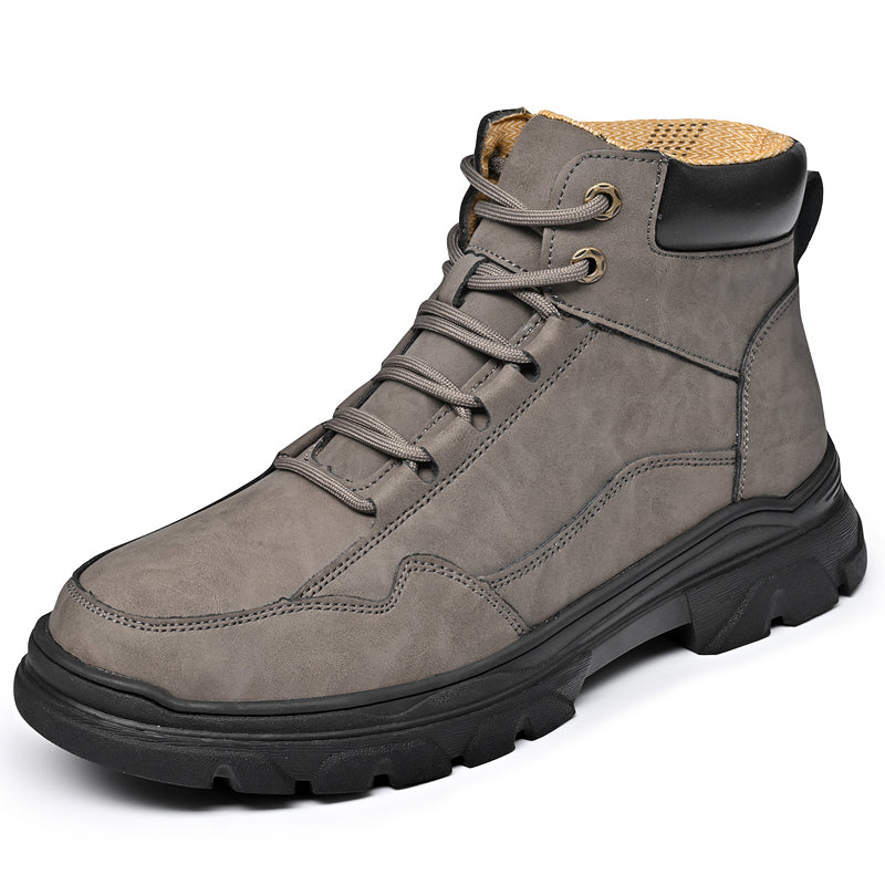 ⏰Limited-Time 70% OFF – Men’s Orthopedic Handmade Leather Driving Boots–Pressure Relief, Waterproof, Slip-Resistant, Wide Toe, Arch&Ankle