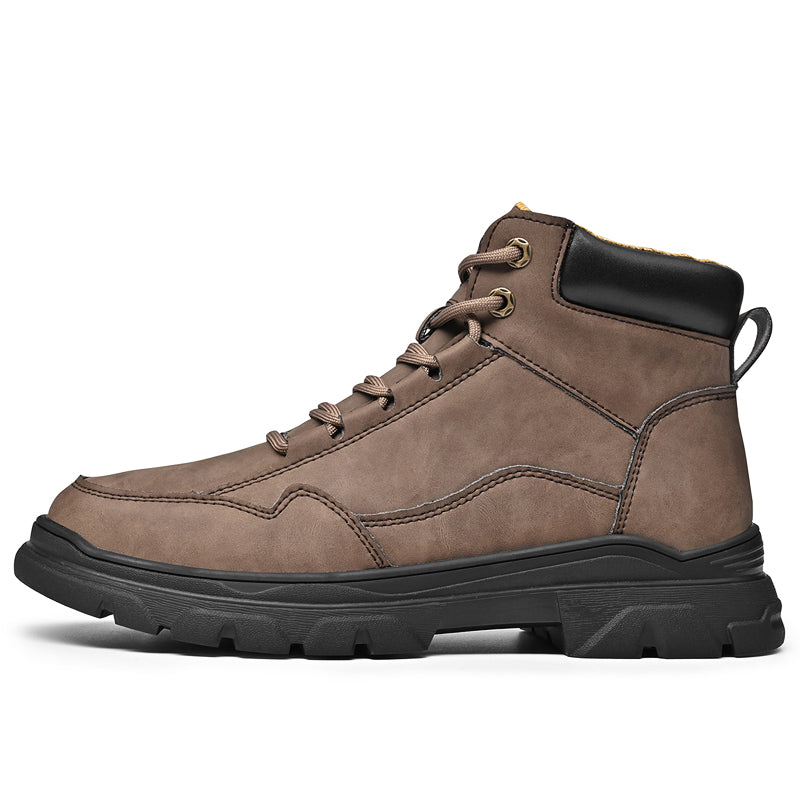⏰Limited-Time 70% OFF – Men’s Orthopedic Handmade Leather Driving Boots–Pressure Relief, Waterproof, Slip-Resistant, Wide Toe, Arch&Ankle
