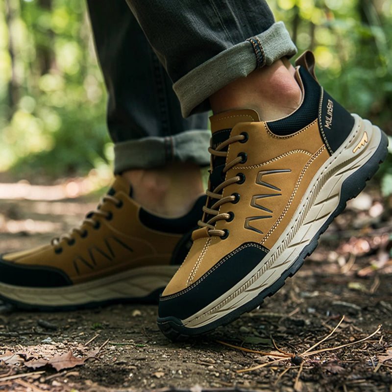 ⏰Limited-Time 70% OFF – Men's Orthopedic Hiking Shoes - Slip-Resistant, Waterproof, Wide Toe Box with Arch Support