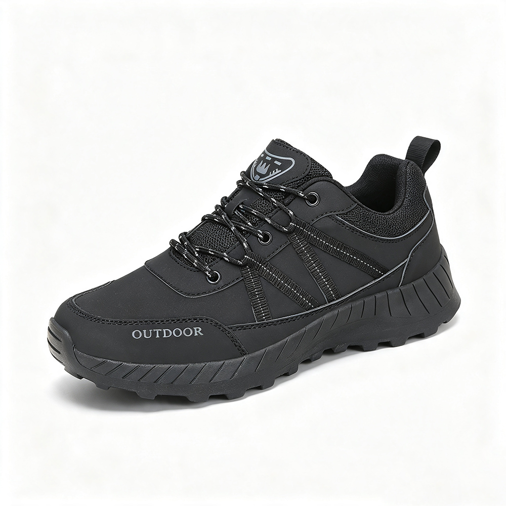 Men's Mesh Hiking Shoes - Lace-Up, Enhanced Support, Wide Toe Box with Arch Support