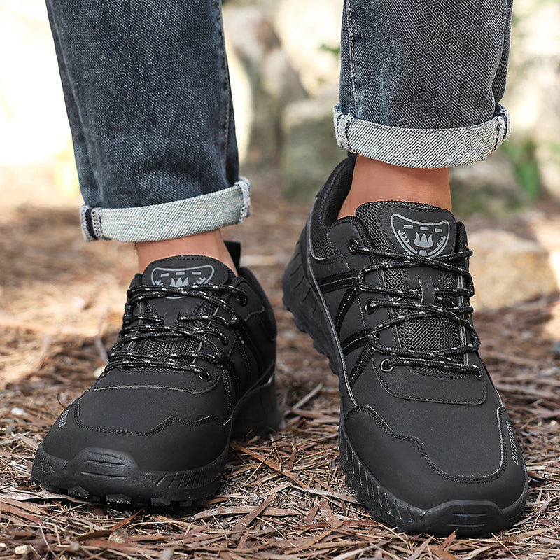 Men's Mesh Hiking Shoes - Lace-Up, Enhanced Support, Wide Toe Box with Arch Support
