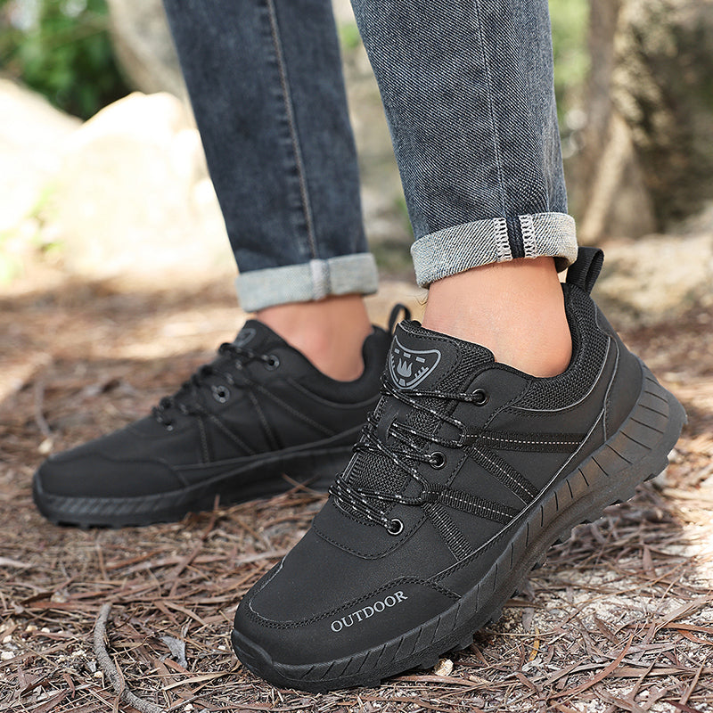 Men's Mesh Hiking Shoes - Lace-Up, Enhanced Support, Wide Toe Box with Arch Support