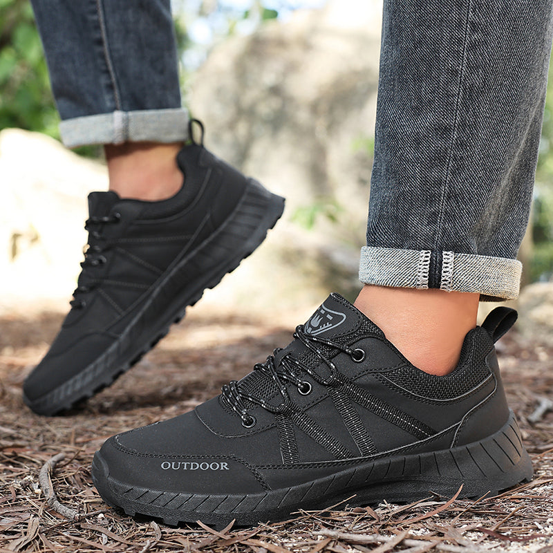 Men's Mesh Hiking Shoes - Lace-Up, Enhanced Support, Wide Toe Box with Arch Support