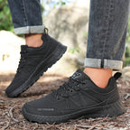 Men's Mesh Hiking Shoes - Lace-Up, Enhanced Support, Wide Toe Box with Arch Support