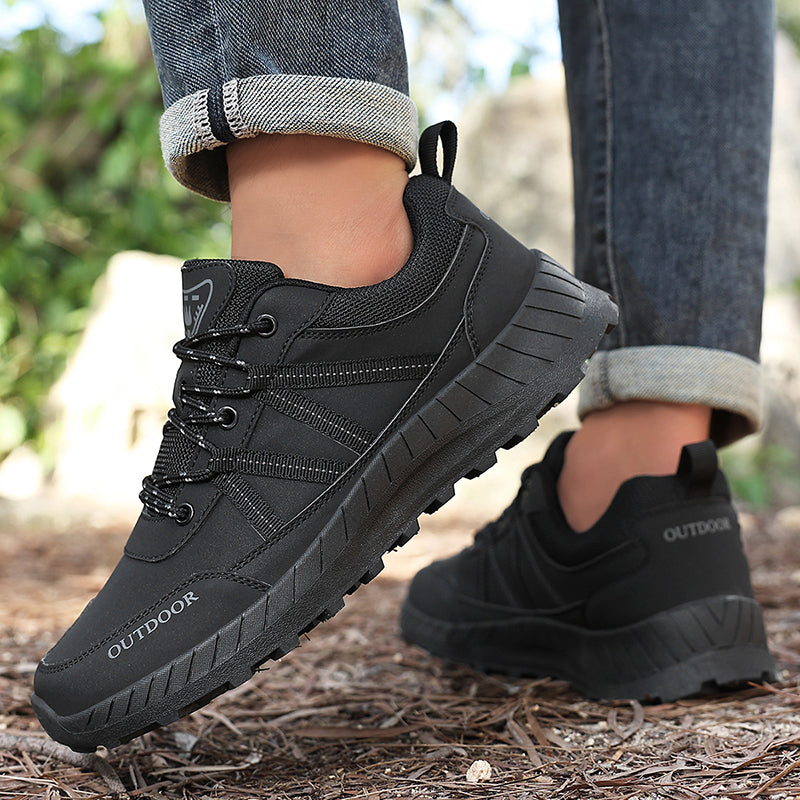 Men's Mesh Hiking Shoes - Lace-Up, Enhanced Support, Wide Toe Box with Arch Support