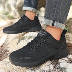 Men's Mesh Hiking Shoes - Lace-Up, Enhanced Support, Wide Toe Box with Arch Support