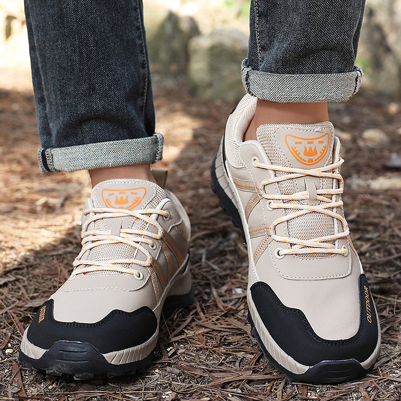 Men's Mesh Hiking Shoes - Lace-Up, Enhanced Support, Wide Toe Box with Arch Support