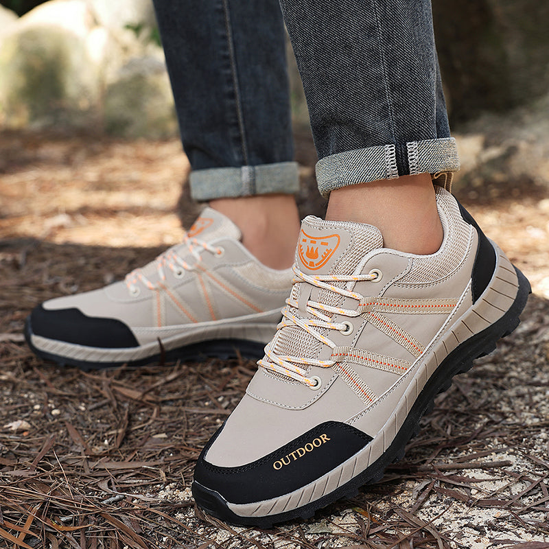 Men's Mesh Hiking Shoes - Lace-Up, Enhanced Support, Wide Toe Box with Arch Support
