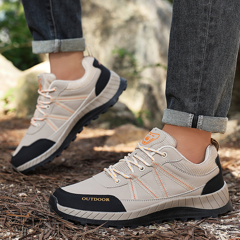 Men's Mesh Hiking Shoes - Lace-Up, Enhanced Support, Wide Toe Box with Arch Support