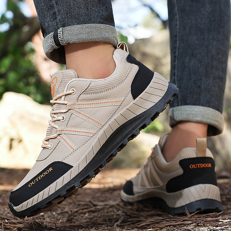 Men's Mesh Hiking Shoes - Lace-Up, Enhanced Support, Wide Toe Box with Arch Support