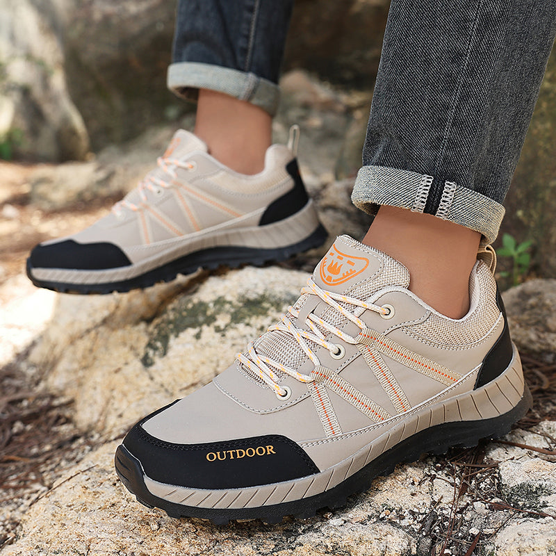 Men's Mesh Hiking Shoes - Lace-Up, Enhanced Support, Wide Toe Box with Arch Support