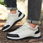 Men's Mesh Hiking Shoes - Lace-Up, Enhanced Support, Wide Toe Box with Arch Support