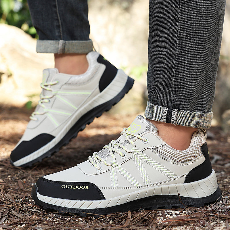 Men's Mesh Hiking Shoes - Lace-Up, Enhanced Support, Wide Toe Box with Arch Support