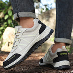 Men's Mesh Hiking Shoes - Lace-Up, Enhanced Support, Wide Toe Box with Arch Support