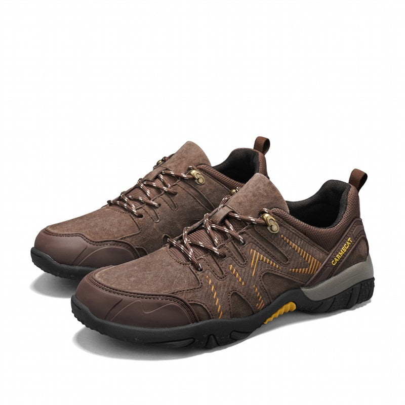 ⏰Limited-Time 70% OFF –Men's Waterproof Genuine Leather Hiking Boots - Non-Slip，Wide Toe Box with Arch Support Work Shoes