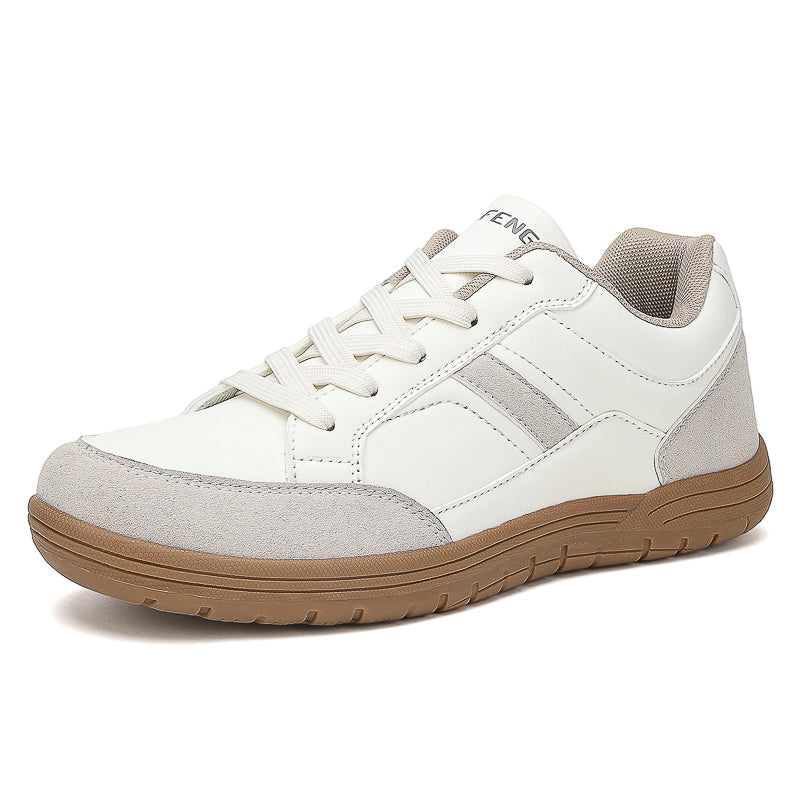 Men's Genuine Leather Walking Shoes - Lace-Up, Maximum Support, Wide Toe Box with Arch Support