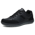 Men's Genuine Leather Walking Shoes - Lace-Up, Maximum Support, Wide Toe Box with Arch Support