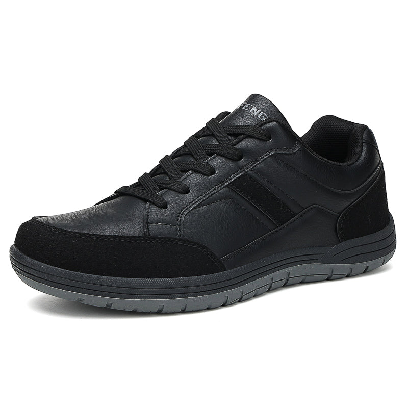 Men's Genuine Leather Walking Shoes - Lace-Up, Maximum Support, Wide Toe Box with Arch Support