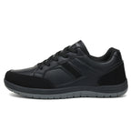 Men's Genuine Leather Walking Shoes - Lace-Up, Maximum Support, Wide Toe Box with Arch Support