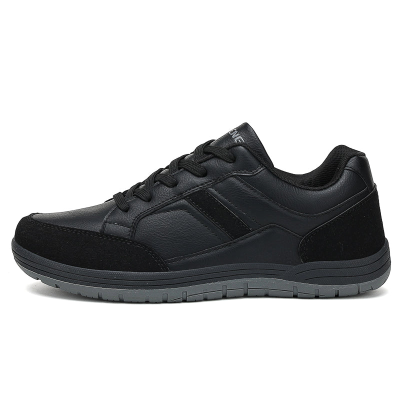 Men's Genuine Leather Walking Shoes - Lace-Up, Maximum Support, Wide Toe Box with Arch Support