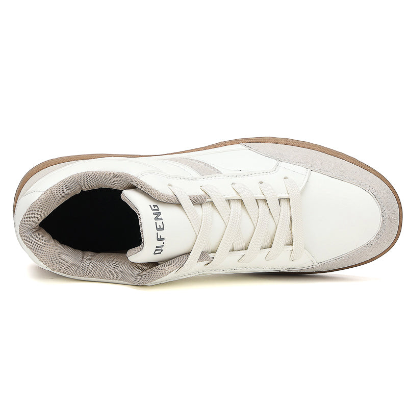 Men's Genuine Leather Walking Shoes - Lace-Up, Maximum Support, Wide Toe Box with Arch Support