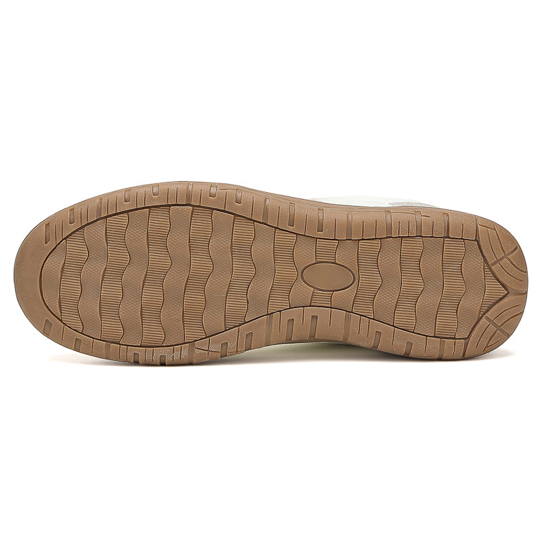 Men's Genuine Leather Walking Shoes - Lace-Up, Maximum Support, Wide Toe Box with Arch Support