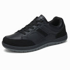 Men's Genuine Leather Walking Shoes - Lace-Up, Maximum Support, Wide Toe Box with Arch Support