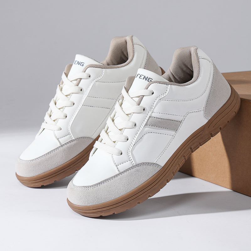 Men's Genuine Leather Walking Shoes - Lace-Up, Maximum Support, Wide Toe Box with Arch Support