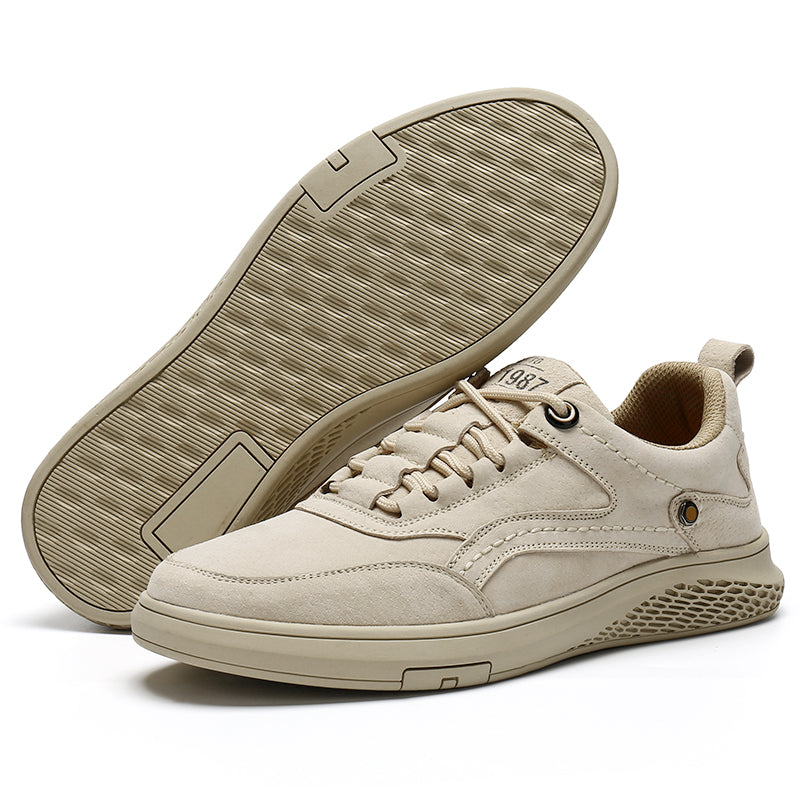 ⏰Limited-Time 70% OFF –Men's Suede Orthotic Walking Shoes -Waterproof, Wide Toe Box with Arch Support