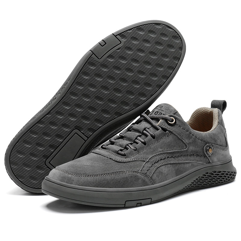 ⏰Limited-Time 70% OFF –Men's Suede Orthotic Walking Shoes -Waterproof, Wide Toe Box with Arch Support