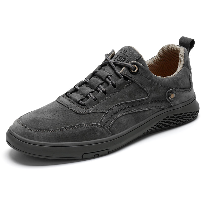 ⏰Limited-Time 70% OFF –Men's Suede Orthotic Walking Shoes -Waterproof, Wide Toe Box with Arch Support