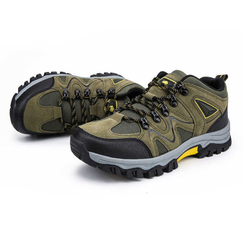 ⏰Limited-Time 70% OFF –Men's Suede Hiking Shoes - Lace-Up, Breathable, Slip-Resistant, Wide Toe Box with Arch Support
