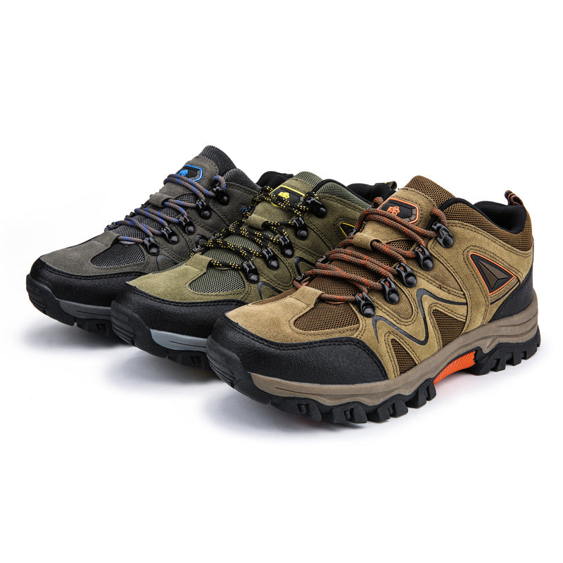 ⏰Limited-Time 70% OFF –Men's Suede Hiking Shoes - Lace-Up, Breathable, Slip-Resistant, Wide Toe Box with Arch Support