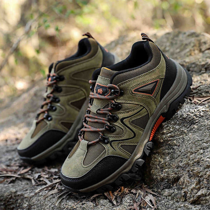 ⏰Limited-Time 70% OFF –Men's Suede Hiking Shoes - Lace-Up, Breathable, Slip-Resistant, Wide Toe Box with Arch Support