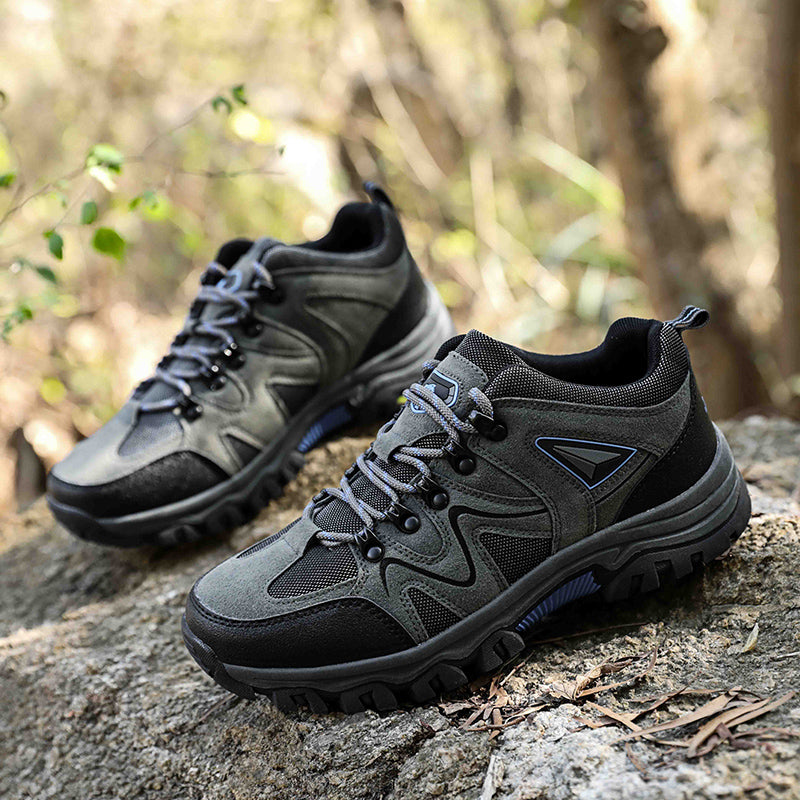 ⏰Limited-Time 70% OFF –Men's Suede Hiking Shoes - Lace-Up, Breathable, Slip-Resistant, Wide Toe Box with Arch Support