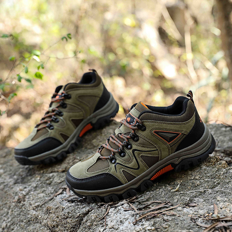 ⏰Limited-Time 70% OFF –Men's Suede Hiking Shoes - Lace-Up, Breathable, Slip-Resistant, Wide Toe Box with Arch Support