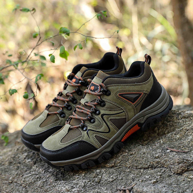 ⏰Limited-Time 70% OFF –Men's Suede Hiking Shoes - Lace-Up, Breathable, Slip-Resistant, Wide Toe Box with Arch Support