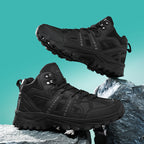 ⏰Limited-Time 70% OFF –Men's Genuine Leather Hiking Boots -Waterproof, Wide Toe Box with Arch Support, Anti-Puncture Work Boots
